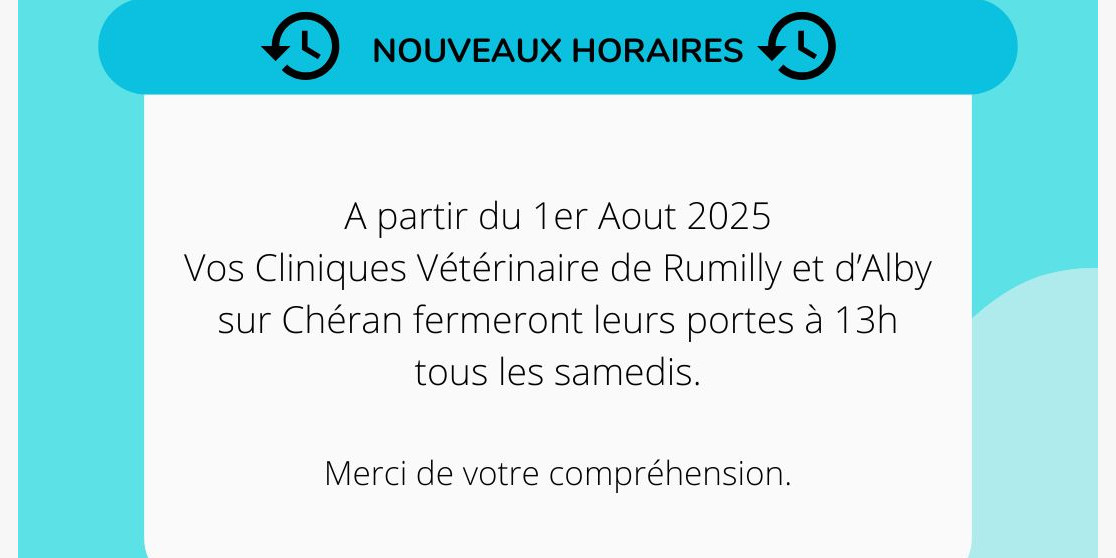 NOUVEAUX HORAIRES